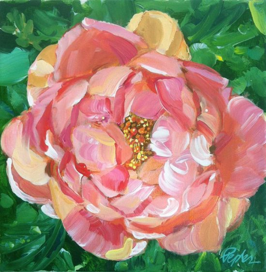 English Rose 10" x 10" Susan Pepler Painting