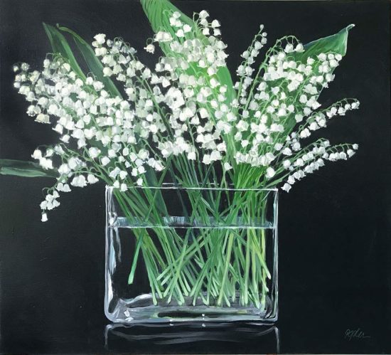 Happiness is Here (lily of the valley) - painting by Susan Pepler