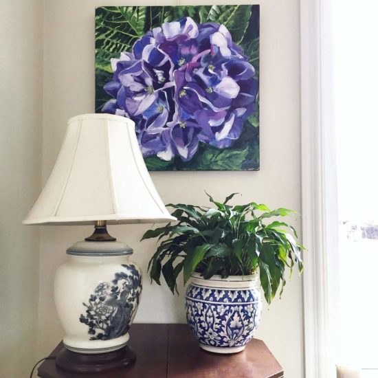 jazzy blues blue hydrangea - Susan Pepler Canadian Artist Painter